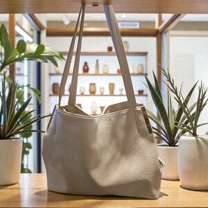 Madison West Cream Shoulder Bag